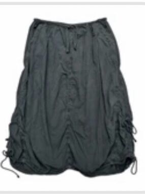 Free People Black Balloon Drawstring Skirt